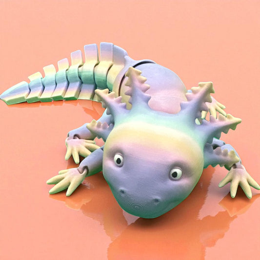 Pastel Rainbow Gradient Axolotl Flexi
