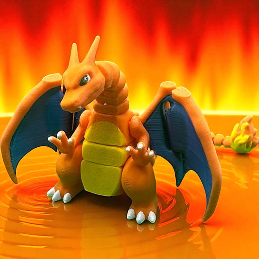 Articulated zard Figurine