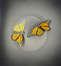 Fridge Magnet - Gold Monarch Butterfly