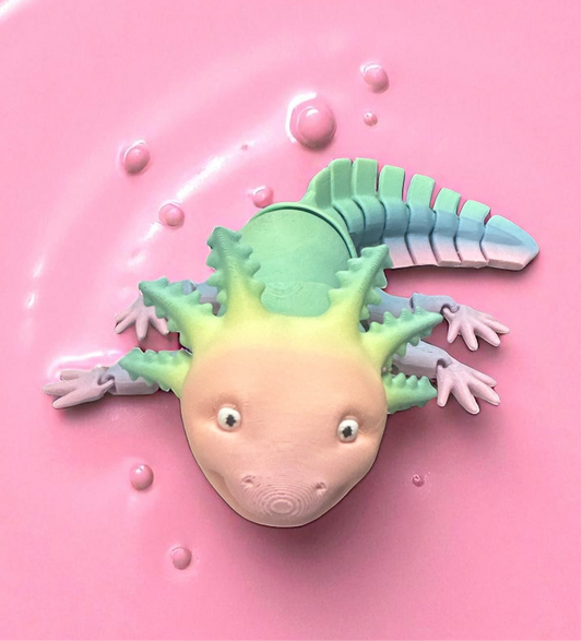 Pastel Rainbow Gradient Axolotl