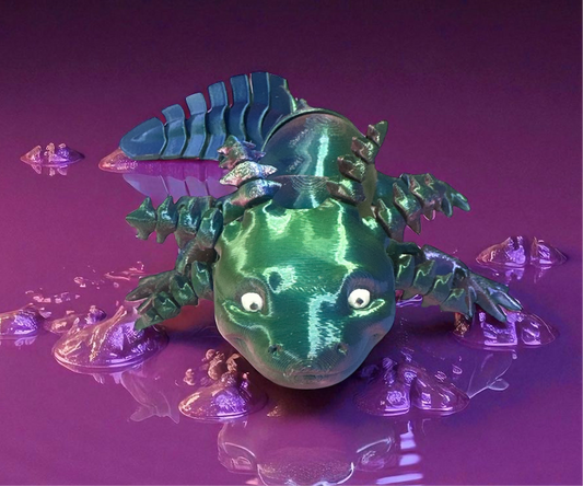 Dark Iridescent Axolotl